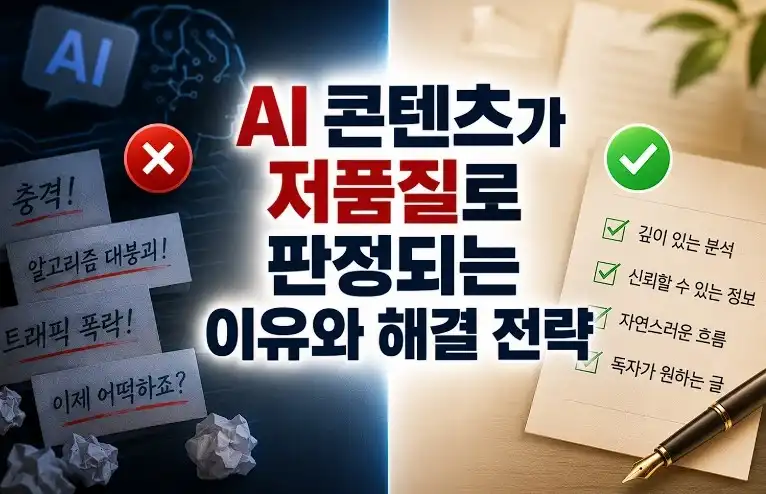 ai콘텐츠가 저품질로 판정되는 이유와 해결방안