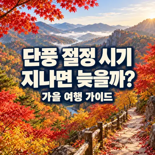 가을 단풍 절정 여행 가이드