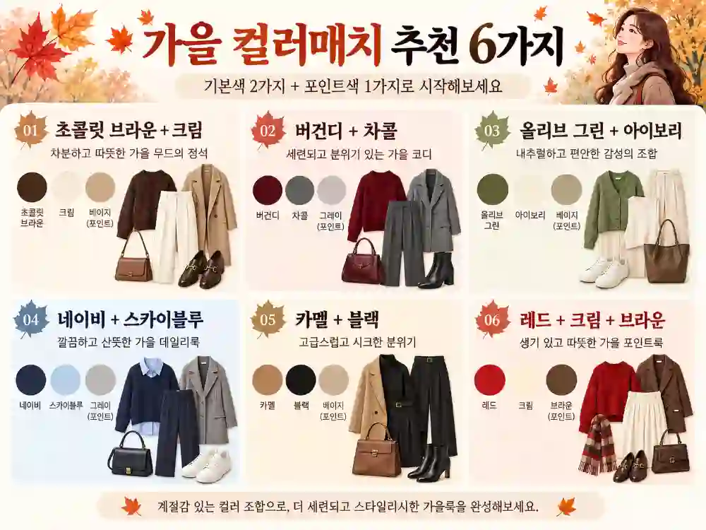 가을 컬러매치 5가지