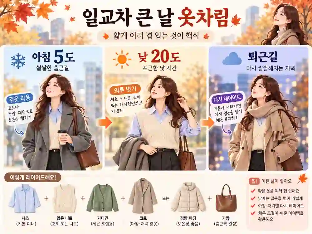일교차 큰날 옷차림